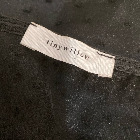 Tiny Willow black sheer crop top with attached cami - Size Medium - Picture 5 of 10